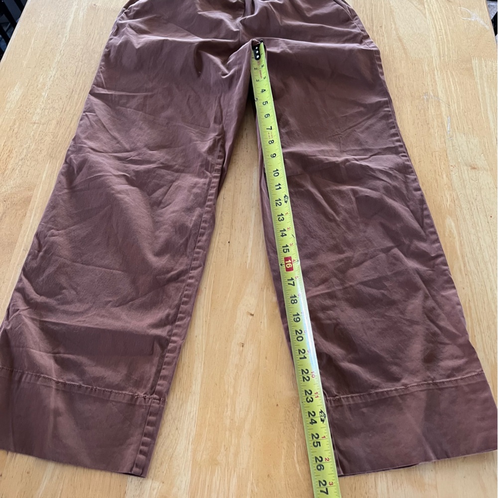 Everlane Rust-Brown Elastic Waist Pants - Picture 2 of 6